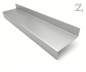 Preview: Z-Profil aus Stahl verzinkt RAL9006 beschichtet 0,75 mm stark Weißaluminium